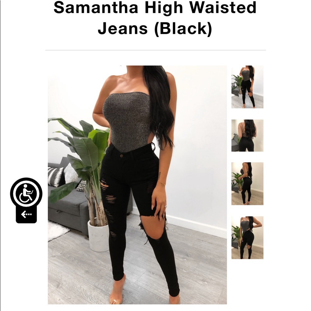 Laura’s Boutique High Waisted Jeans Black